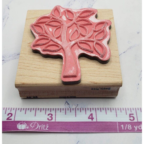 Stampabilities Autumn Fall Basic Tree Wood Mounted Rubber Stamp G1118 - Picture 6 of 7